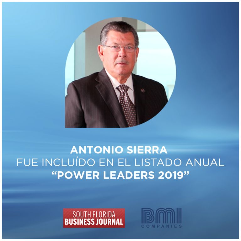 ANTONIO SIERRA, FUNDADOR DE BMI, RECONOCIDO COMO UN LÍDER EXCEPCIONAL POR EL SOUTH FLORIDA BUSINESS JOURNAL